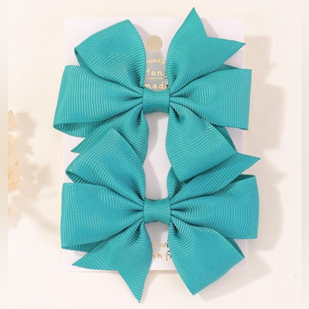 Tiffany blue hair bows 518